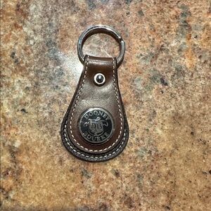 Dooney & Bourke Dark Brown Leather Key Fob